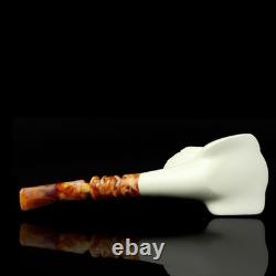 Erdogan Ege GOD FATHER Figure Pipe New Block Meerschaum W Case#987