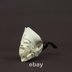 Erdogan Ege Pirate Figure Pipe New Block Meerschaum Handmade W Case#285