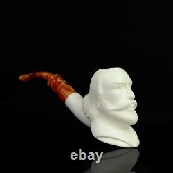 Erdogan Ege SHAKESPEARE Head Pipe New Block Meerschaum W Case#2