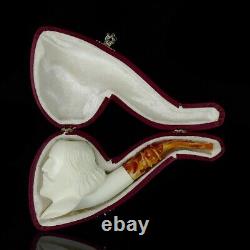 Erdogan Ege SHAKESPEARE Head Pipe New Block Meerschaum W Case#2