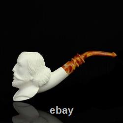 Erdogan Ege SHAKESPEARE Head Pipe New Block Meerschaum W Case#2