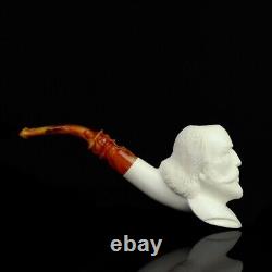 Erdogan Ege SHAKESPEARE Head Pipe New Block Meerschaum W Case#2