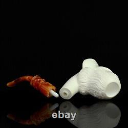 Erdogan Ege SHAKESPEARE Head Pipe New Block Meerschaum W Case#2