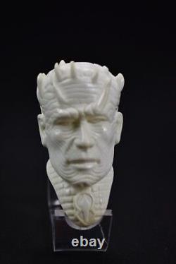 Erdogan Ege WHITE WALKER Head Pipe New Block Meerschaum W Case#369