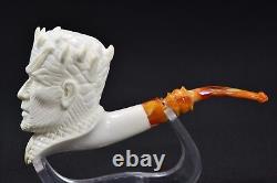 Erdogan Ege WHITE WALKER Head Pipe New Block Meerschaum W Case#369