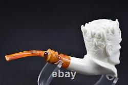 Erdogan Ege WHITE WALKER Head Pipe New Block Meerschaum W Case#369