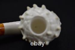 Erdogan Ege WHITE WALKER Head Pipe New Block Meerschaum W Case#369