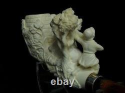 Exclusive Civil War Scene Block Meerschaum Pipe 925 Silver Gift Cor Vintage 7598