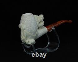 FANTASTIC Block Meerschaum Smoking Tobacco Pipe A. Govem Gift CASE AGV-2083