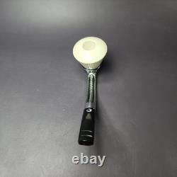 Falcon Chrome Dental with MBSD Meerschaum Dublin Block Meerschaum Bowl Pipe, New
