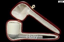 Falcon Pipe W Smooth Billiard Bowl Block Meerschaum New Handmade W Case#587