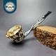 Falcon Shillelagh Chrome With Mbsd Meerschaum Smooth Dublin Bowl Pipe, New