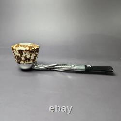 Falcon Shillelagh Chrome with MBSD Meerschaum Smooth Dublin Bowl Pipe, New