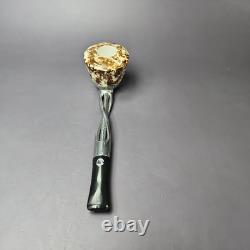 Falcon Shillelagh Chrome with MBSD Meerschaum Smooth Dublin Bowl Pipe, New