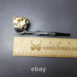 Falcon Shillelagh Chrome with MBSD Meerschaum Smooth Dublin Bowl Pipe, New