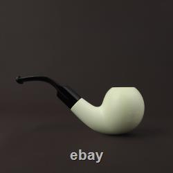 Fancy Apple PIPE BLOCK MEERSCHAUM-NEW-HAND CARVED W Case#1164 9 Mm Filter
