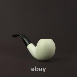 Fancy Apple PIPE BLOCK MEERSCHAUM-NEW-HAND CARVED W Case#1164 9 Mm Filter
