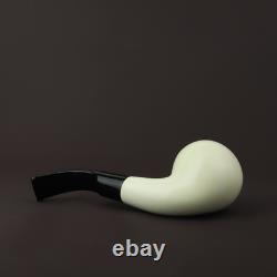 Fancy Apple PIPE BLOCK MEERSCHAUM-NEW-HAND CARVED W Case#1164 9 Mm Filter