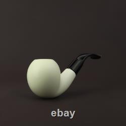 Fancy Apple PIPE BLOCK MEERSCHAUM-NEW-HAND CARVED W Case#1164 9 Mm Filter