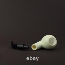 Fancy Apple PIPE BLOCK MEERSCHAUM-NEW-HAND CARVED W Case#1164 9 Mm Filter