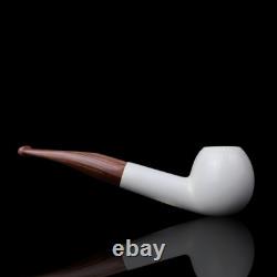 Fancy Globe PIPE BLOCK MEERSCHAUM-NEW-HAND CARVED W Case#40 9 Mm Filter