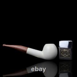 Fancy Globe PIPE BLOCK MEERSCHAUM-NEW-HAND CARVED W Case#40 9 Mm Filter