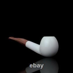 Fancy Globe PIPE BLOCK MEERSCHAUM-NEW-HAND CARVED W Case#40 9 Mm Filter