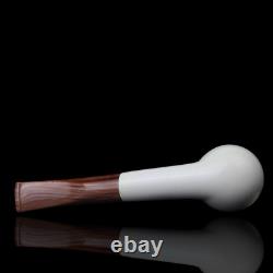 Fancy Globe PIPE BLOCK MEERSCHAUM-NEW-HAND CARVED W Case#40 9 Mm Filter