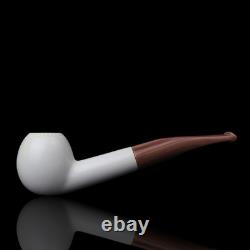 Fancy Globe PIPE BLOCK MEERSCHAUM-NEW-HAND CARVED W Case#40 9 Mm Filter