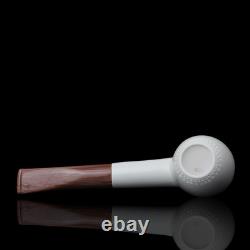 Fancy Globe PIPE BLOCK MEERSCHAUM-NEW-HAND CARVED W Case#40 9 Mm Filter