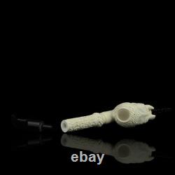 Fancy Ornate Unicorn Figure Pipe BLOCK MEERSCHAUM-NEW-HAND CARVED W Case#805