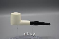 Fancy Poker Pipe 9 MM Filter BLOCK MEERSCHAUM-NEW-HANDCARVED W Case#233