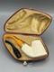 Fat Ornate Masonic Emblem Volcano Pipe New-block Meerschaum Handmade W Case#892