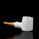 Fat Silvery Poker Pipe Block Meerschaum-new-hand Carved Reverse Calabash #1024