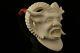 Faun Block Meerschaum Pipe Hand Carved By I. Baglan In A Case 9414