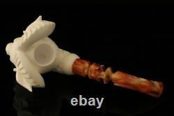 Faun Block Meerschaum Pipe Hand Carved by I. Baglan in a case 9414
