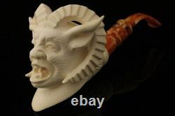 Faun Block Meerschaum Pipe Hand Carved by I. Baglan in a case 9414