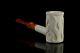 Flame Embossed Poker Pipe By H Ege New Block Meerschaum Handmade W Case#177