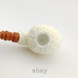 Floral Skull Block Meerschaum Pipe, with Case, Unique Meerschaum Pipes, Pfeife