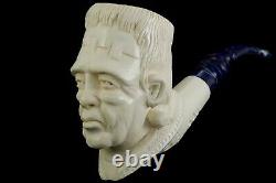 Frankenstein figure pipe New Handmade Block Meerschaum W Case&stand#1108