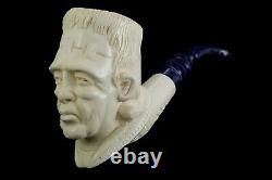 Frankenstein figure pipe New Handmade Block Meerschaum W Case&stand#1108