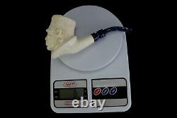 Frankenstein figure pipe New Handmade Block Meerschaum W Case&stand#1108