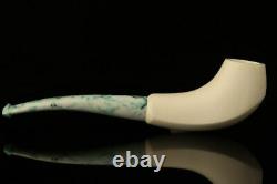 Freehand Hand Carved Block Meerschaum Pipe with custom case 12619