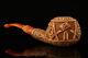 Freemasonry Block Meerschaum Pipe With Many Masonic Tools Withcase 14387