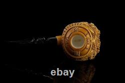 GIMLI Viking Pipe BY KENAN Block Meerschaum-handmade NEW W CASE#183
