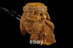 GIMLI Viking Pipe BY KENAN Block Meerschaum-handmade NEW W CASE#183