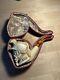 Genuine Block Meerschaum Levent Bent Billiard Massive Conquistador With Case