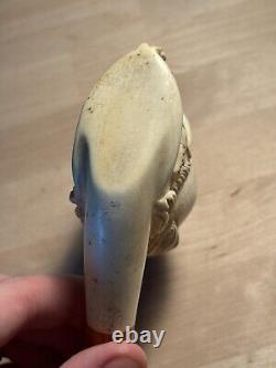 Genuine Block Meerschaum Levent Bent Billiard MASSIVE Conquistador With Case