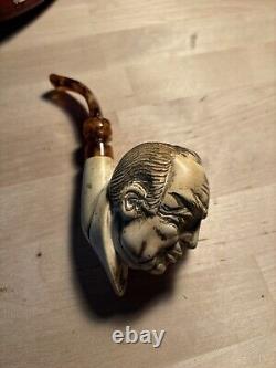 Genuine Block Meerschaum Levent Bent Billiard Vito Corleone With Case