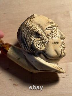 Genuine Block Meerschaum Levent Bent Billiard Vito Corleone With Case